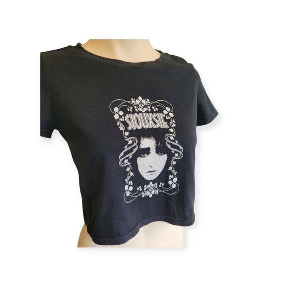 Siouxsie and the Banshees Black Band Baby Tee Size S Perfect Goth Girl Top - Picture 4 of 11